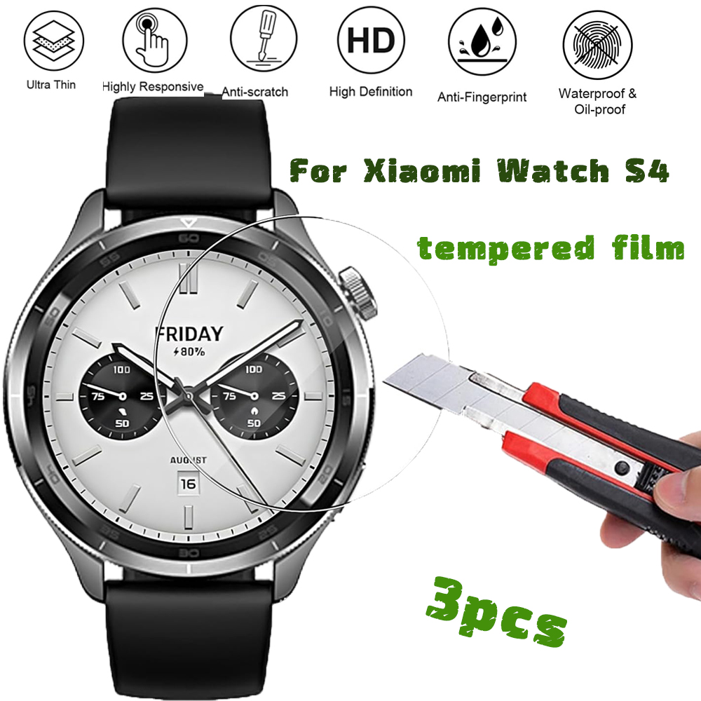 Xiaomi Smartwatch Accessories - 3PCS Tempered Glass Smartwatch Screen Protector