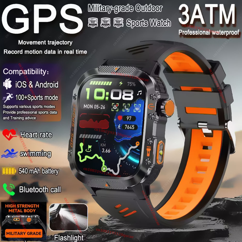 Smartwatch X12 - 2026 Military Outdoor Smart Watch Men's