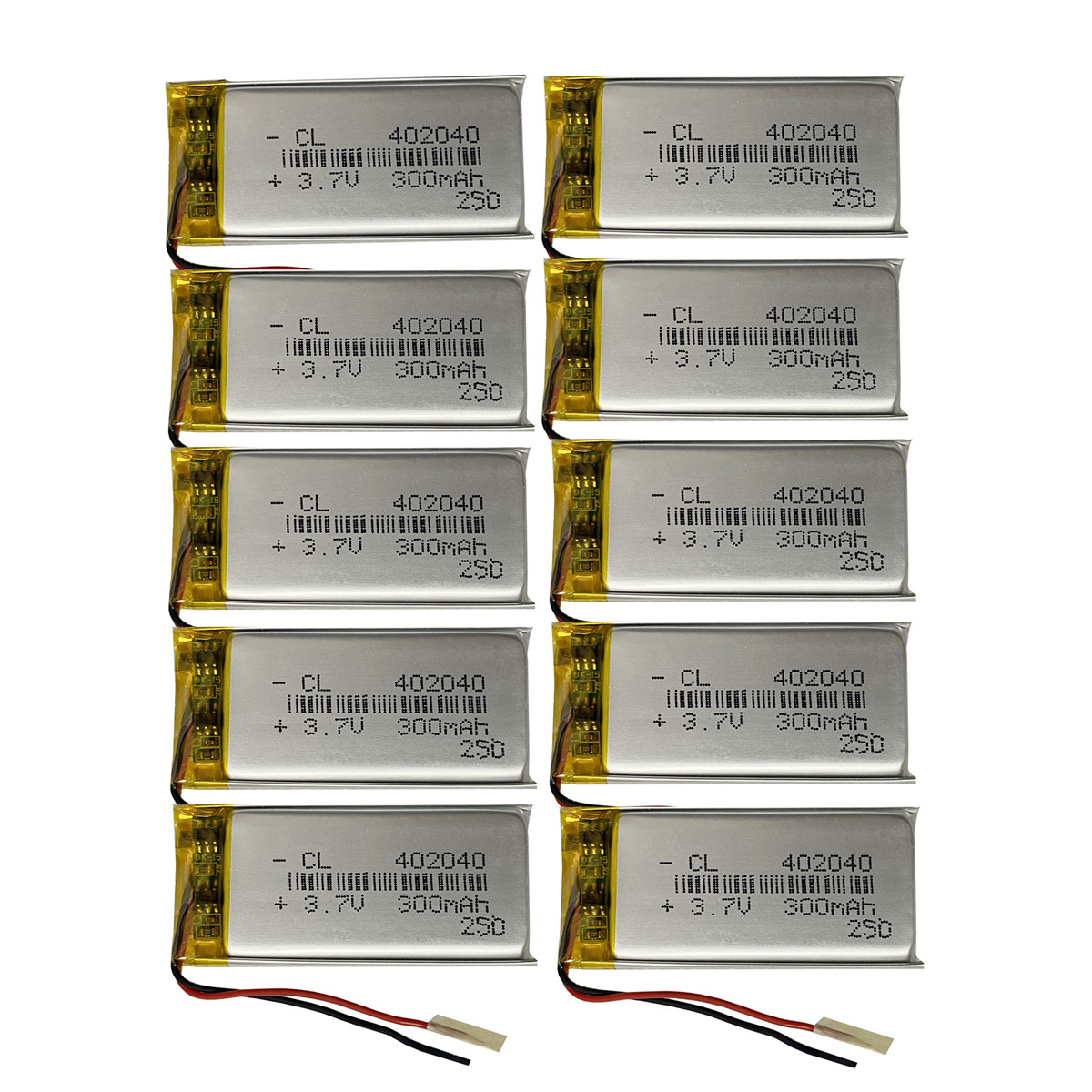 Smartwatch Headset - 10PCS 3.7V 300mAh 402040 Rechargeable Battery