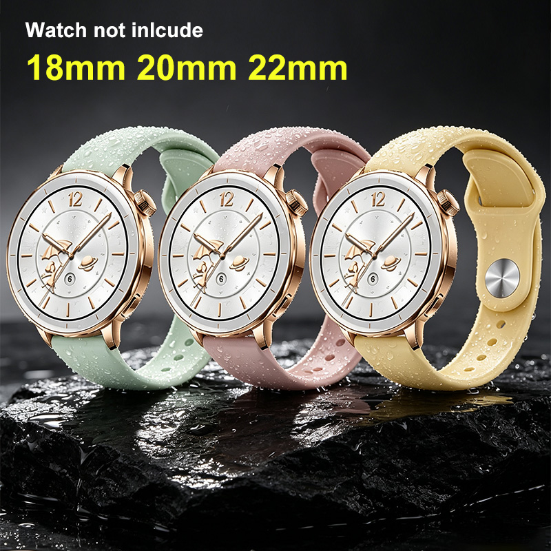 Fossil Smartwatch Accessories - 18mm 20 22mm Women Silicone Bracelet