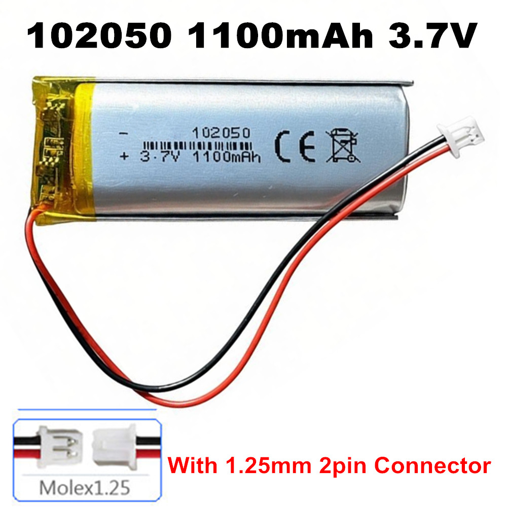 Smartwatch Headset - 102050 3.7V 1100mAh With JST 1.25mm