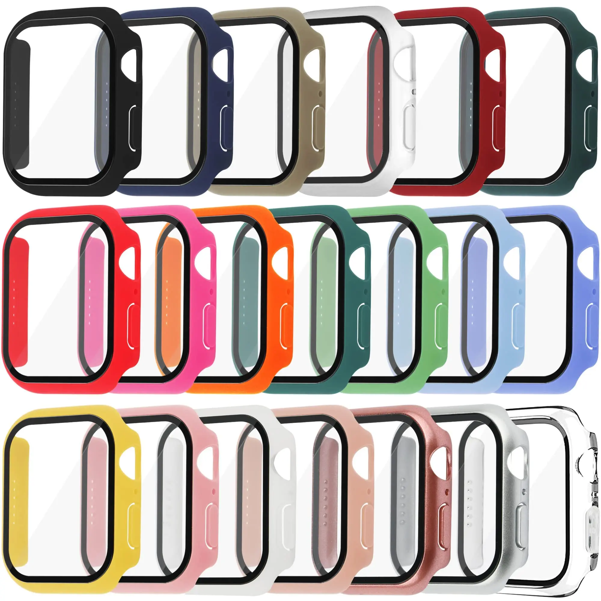Smartwatch Band Accessories - Tempered Glass+Cover For Apple watch Case