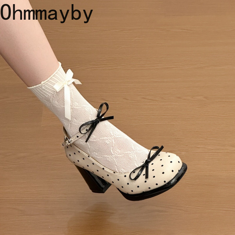 Leather Classic Strap - Platform Thick Heel Women Mary Jane