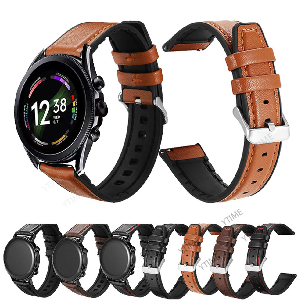 Fossil Smartwatch Accessories - 22mm Silicone Leather Band For Fossil