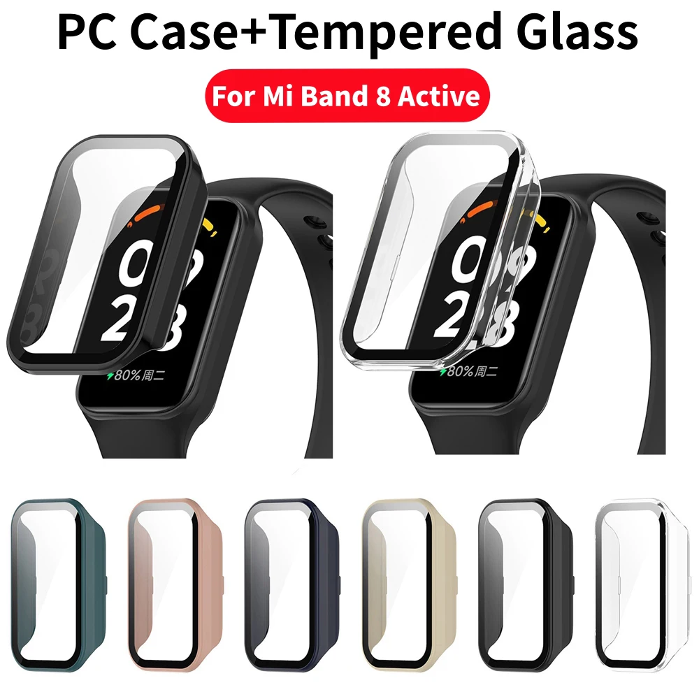 Watch Case Bumper - PC Case+Tempered Glass For Xiaomi Mi
