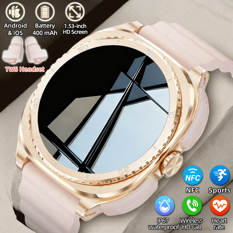 Smartwatch Headset - LIGE 2 In 1 TWS Headset