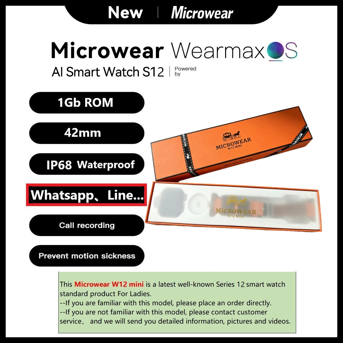 Smartwatch M Active - Microwear W12mini W11mini Watch12 Watch11 Mini