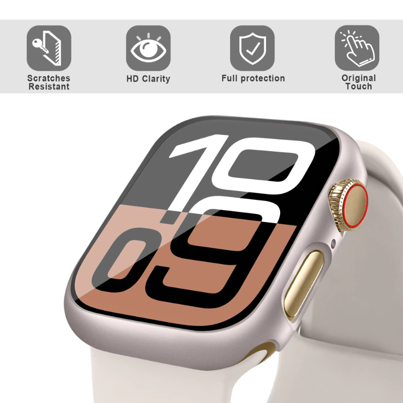 Tempered Glass+Case For Apple  - огляд і ціна Smartwatch Band Accessories