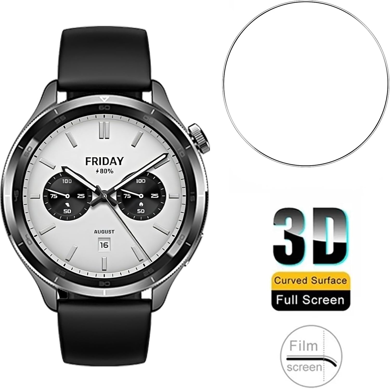 3PCS Tempered Glass Smartwatch - огляд і ціна Xiaomi Smartwatch Accessories