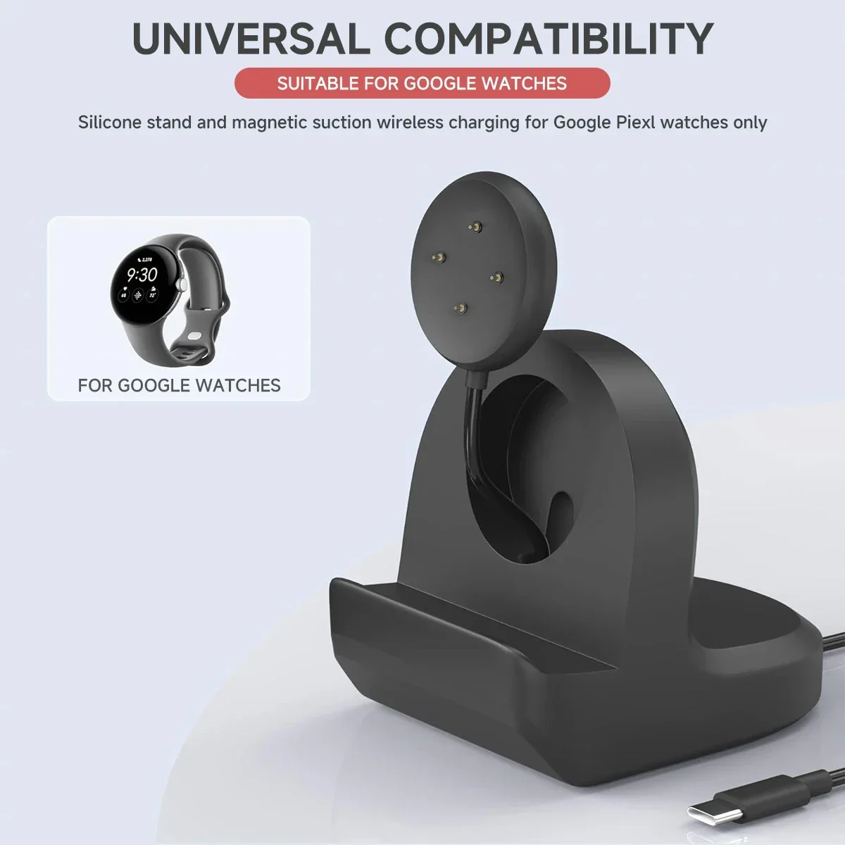 Soft Silicone Charger Cradle D - огляд і ціна Watch Charging Dock