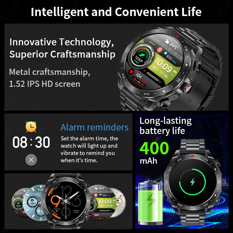 LIGE Smartwatch With Earbuds B - огляд і ціна Smartwatch Headset