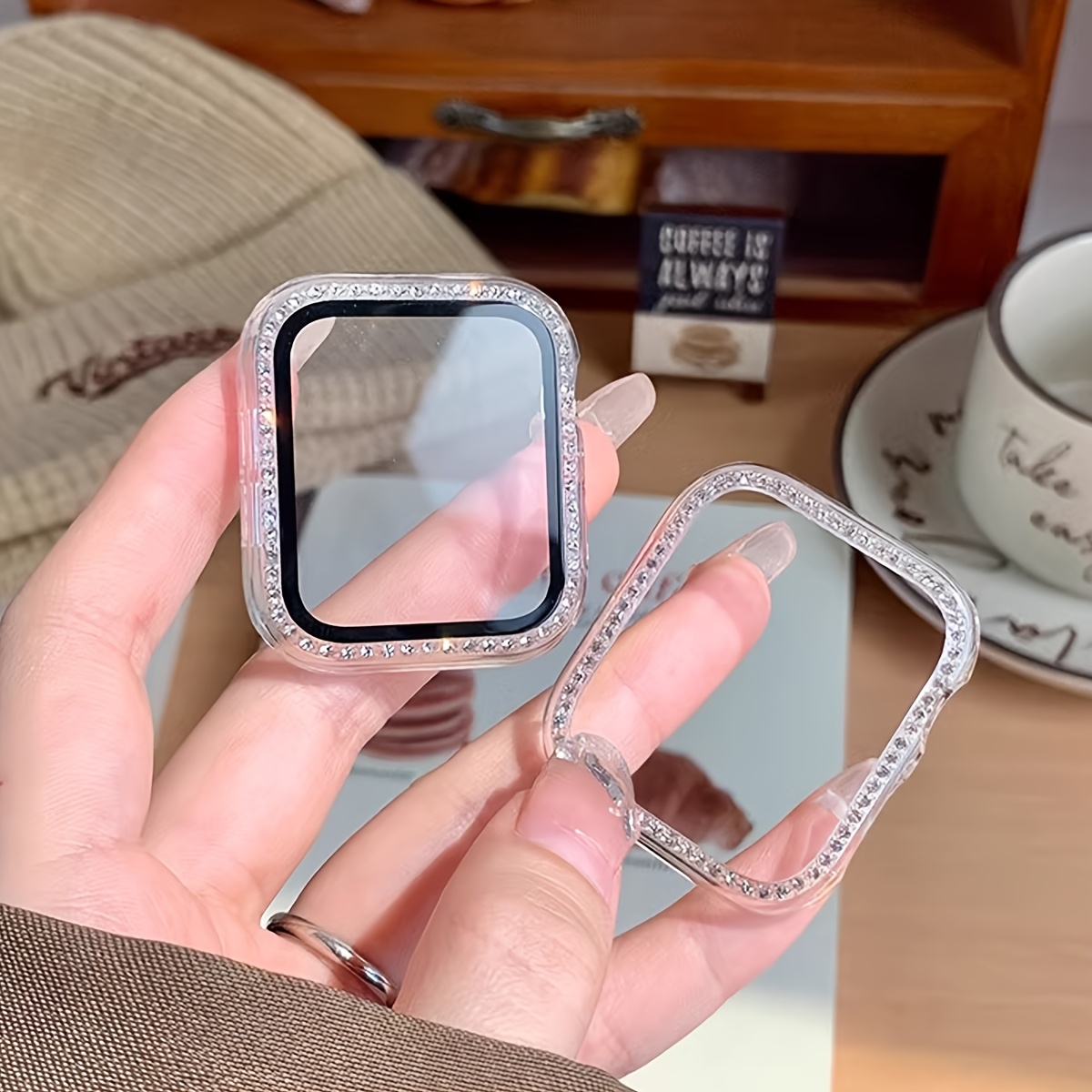 Glass+Diamond Case For Apple w - огляд і ціна Smartwatch Band Accessories