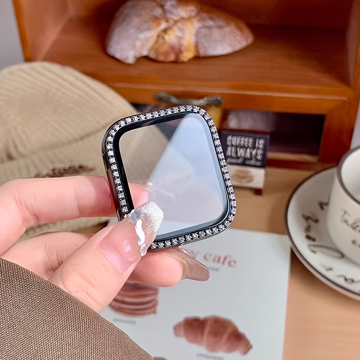 Glass+Diamond Case For Apple w - огляд і ціна Smartwatch Band Accessories