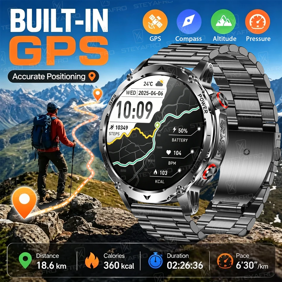 Men's Military Smartwatch with - огляд і ціна Smartwatch M Active