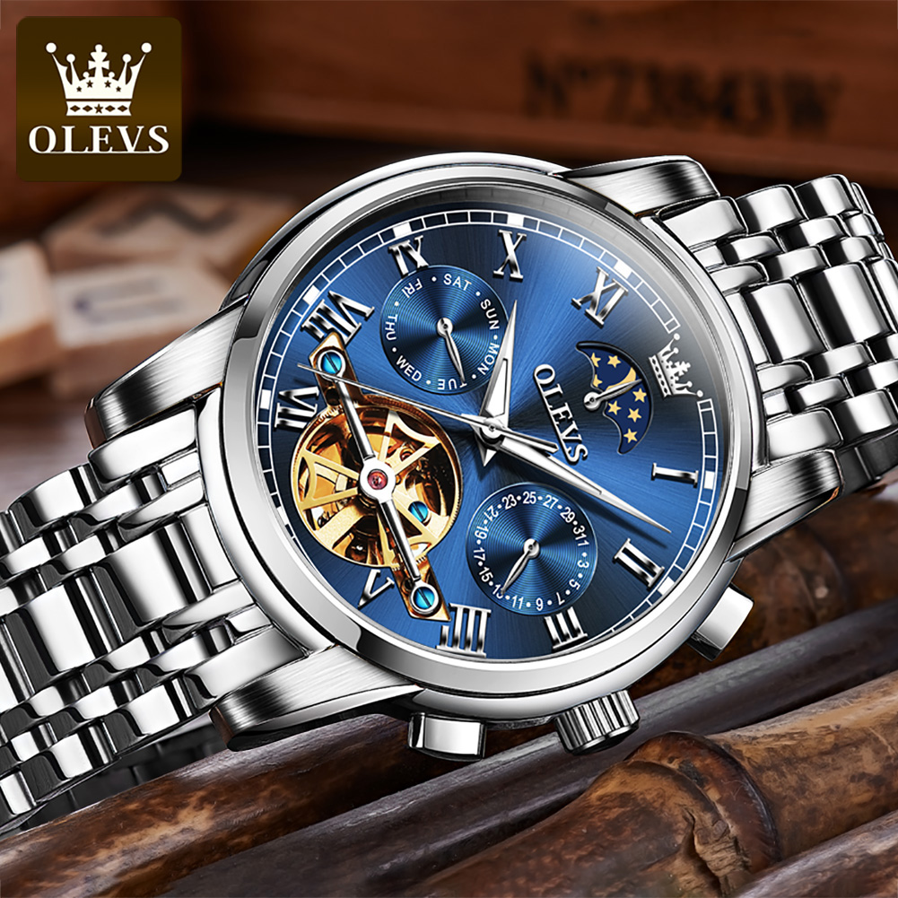 OLEVS 6617 Men's Classic Mecha - огляд і ціна Leather Classic Strap