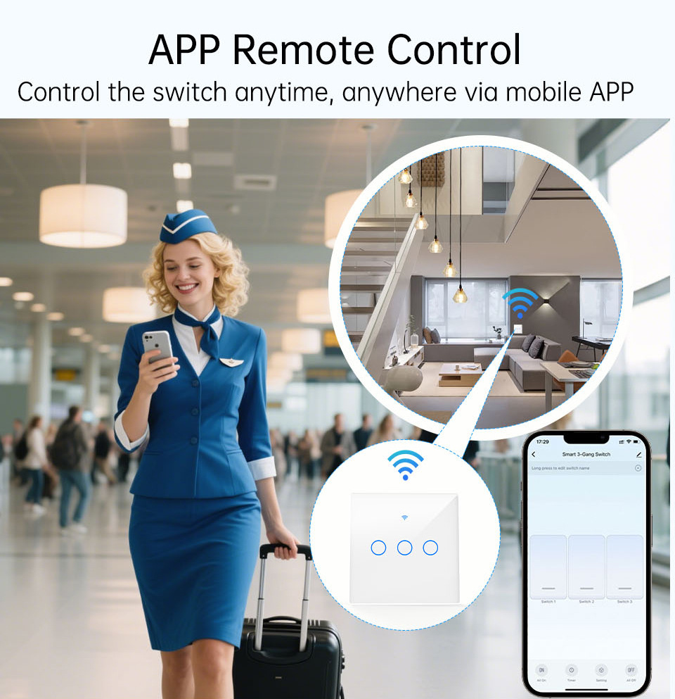 WiFi RF 433mhz Touch Wall Ligh - огляд і ціна Smart Accessories