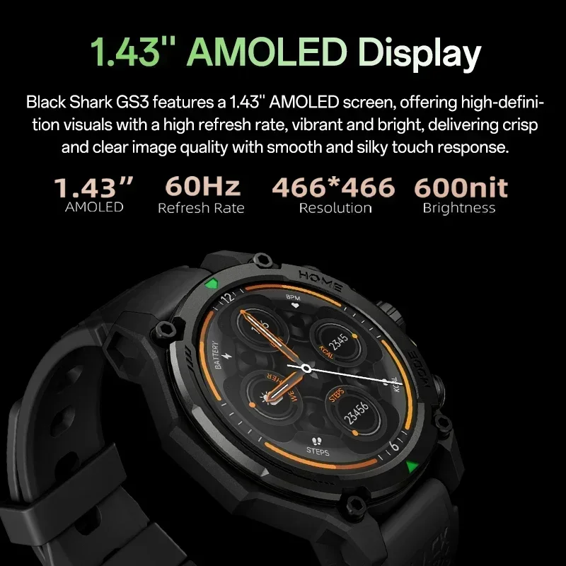 [World Premiere]Blackshark GS3 - огляд і ціна Smartwatch Face