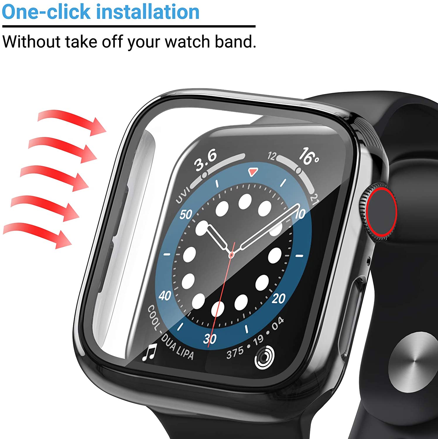 Glass+cover For Apple Watch Ca - огляд і ціна Smartwatch Band Accessories