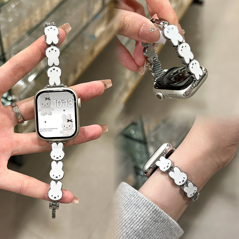 Miffy Rabbit Leather Watch Ban - огляд і ціна Apple Smartwatch Accessories