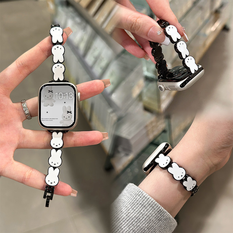 Miffy Rabbit Leather Watch Ban - огляд і ціна Apple Smartwatch Accessories