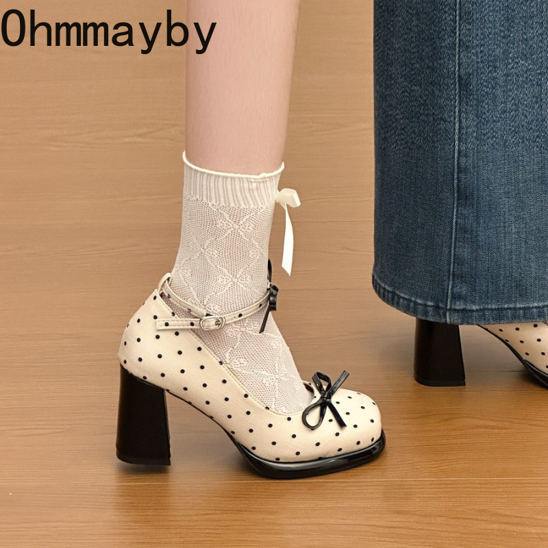 Platform Thick Heel Women Mary - огляд і ціна Leather Classic Strap