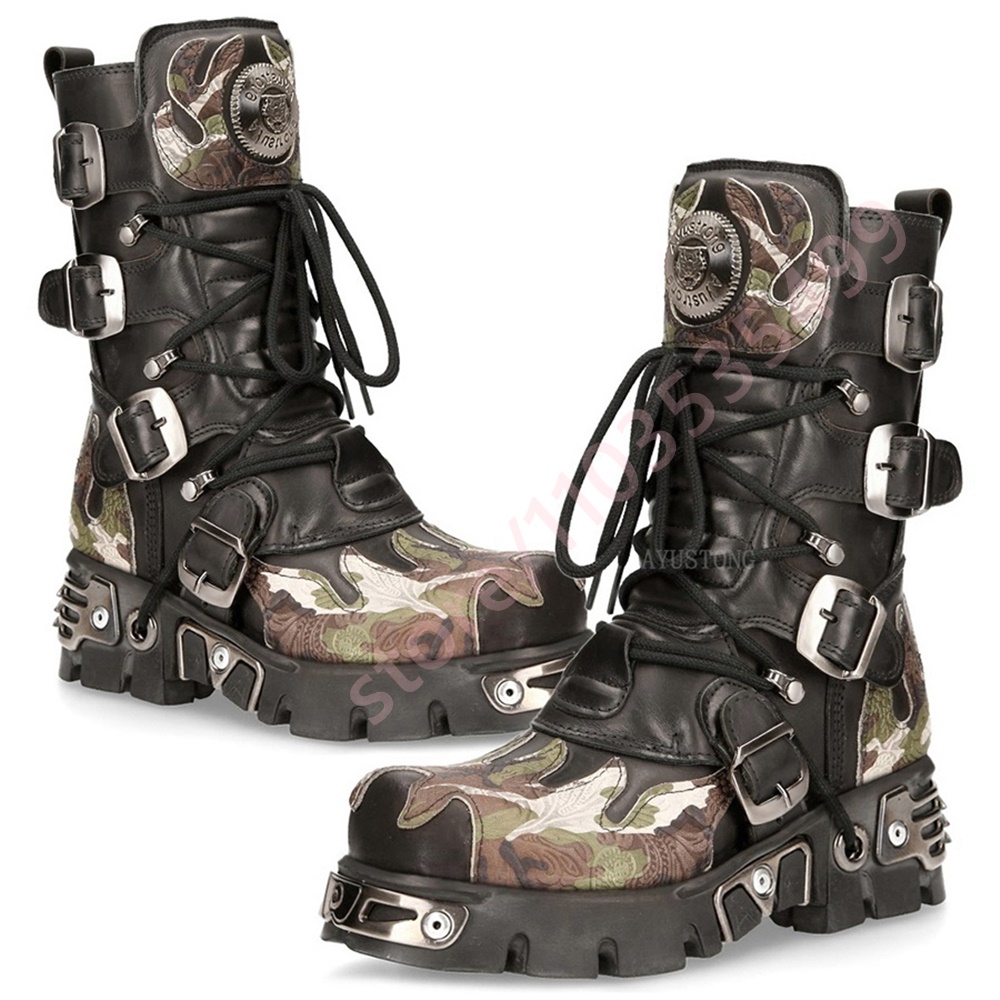 Punk Rock Camouflage Belt Buck - огляд і ціна Leather Classic Strap