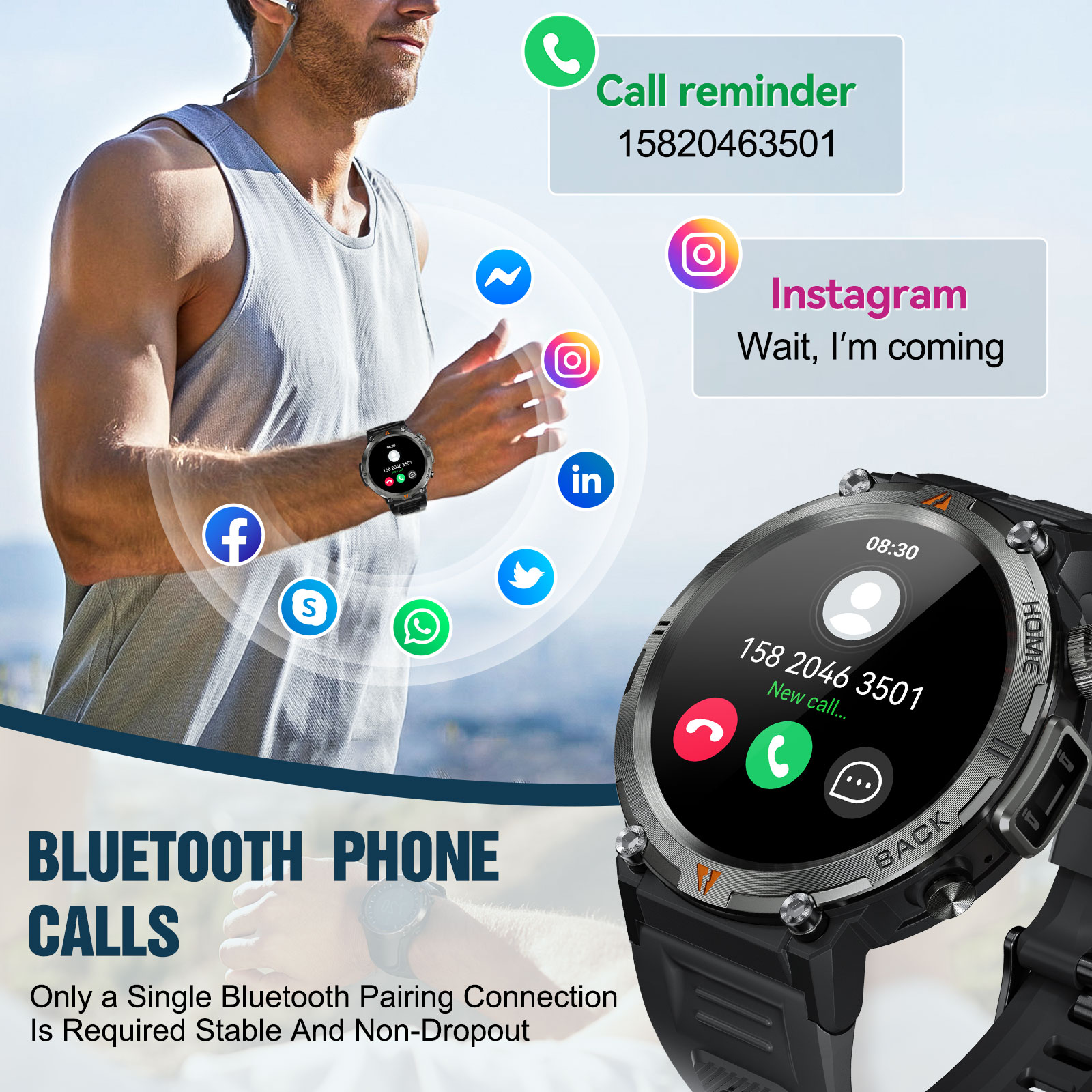 EIGIIS KE3 Bluetooth Call Smar - огляд і ціна Smartwatch Face