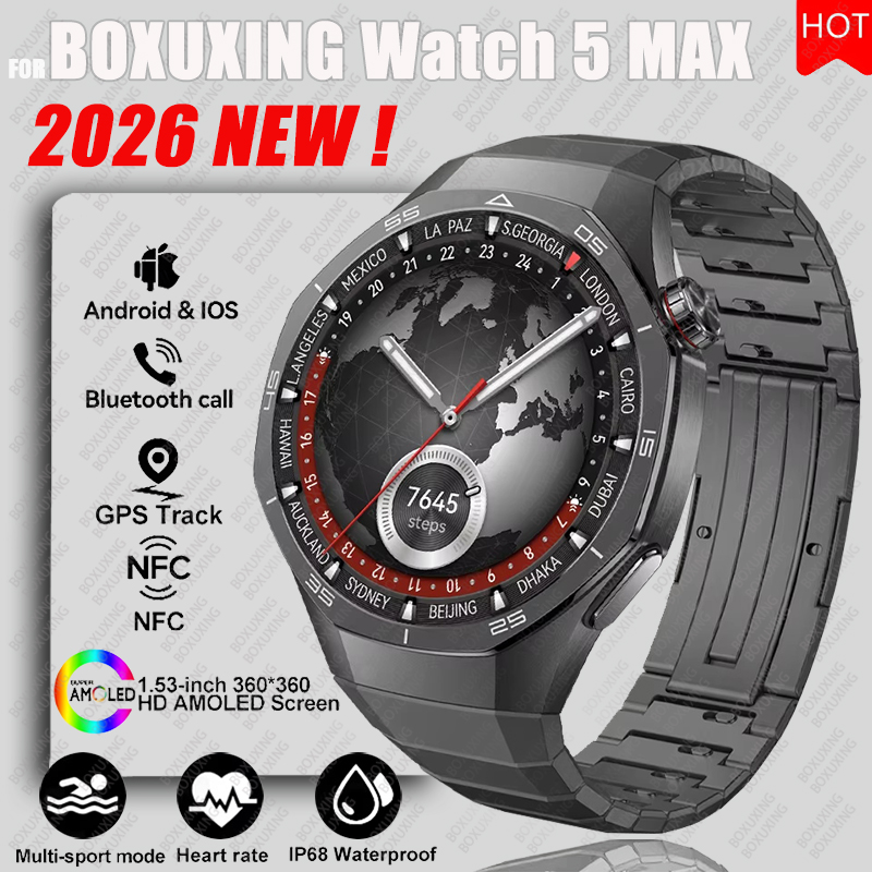 2026 New BOXUXING Watch 5 MAX  - огляд і ціна Smartwatch Face
