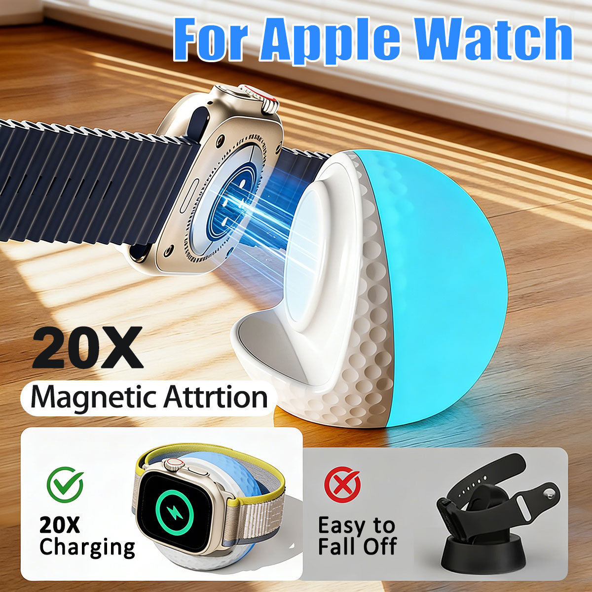 Portable RGB Lighting Wireless - огляд і ціна Watch Charging Dock
