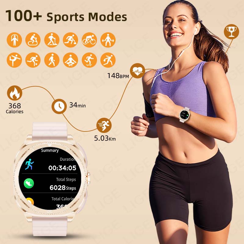 LIGE 2 In 1 TWS Headset Smart  - огляд і ціна Smartwatch Headset