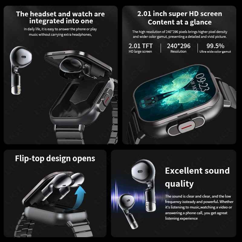 NFC Smart Watch TWS 2-in-1 Hea - огляд і ціна Smartwatch Headset