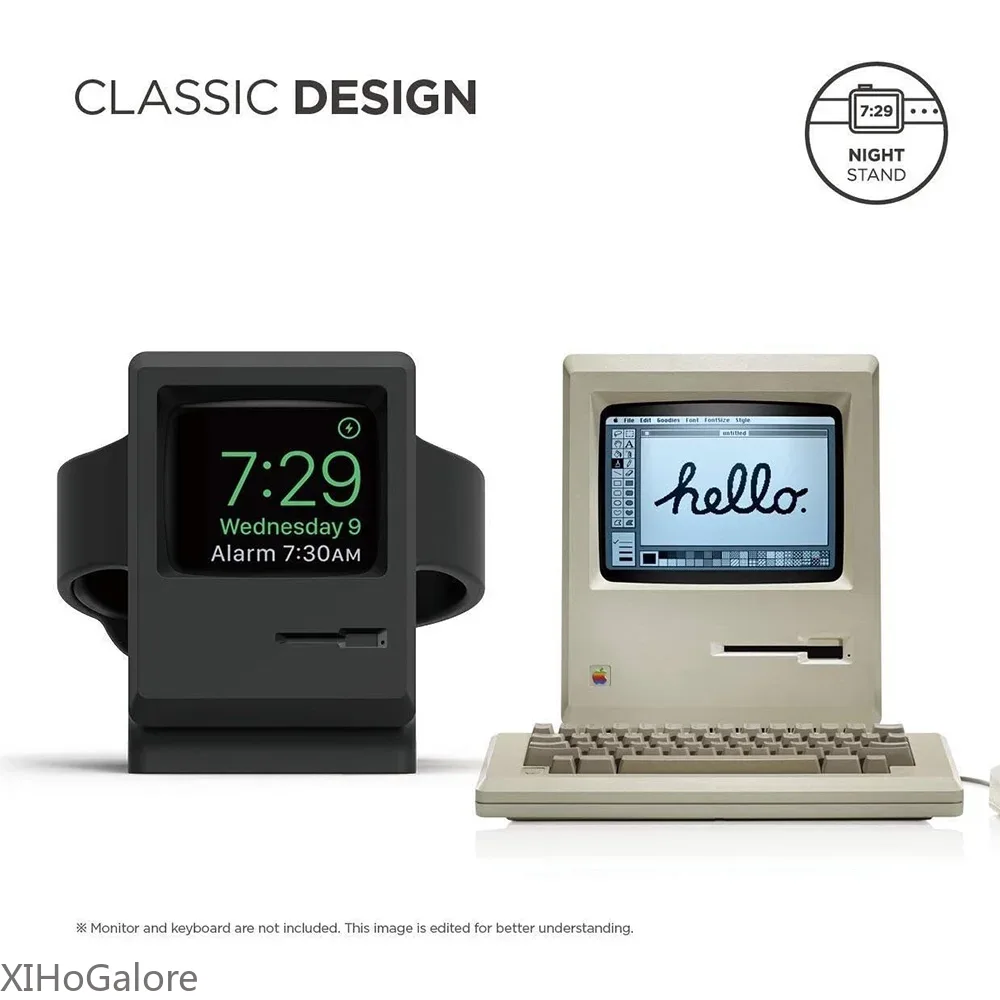 Retro Computer Pattern Silicon - огляд і ціна Watch Charging Dock
